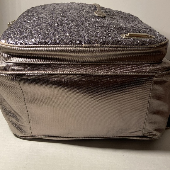 Nine West Silver Sequinned Backpack - Picture 8 of 12